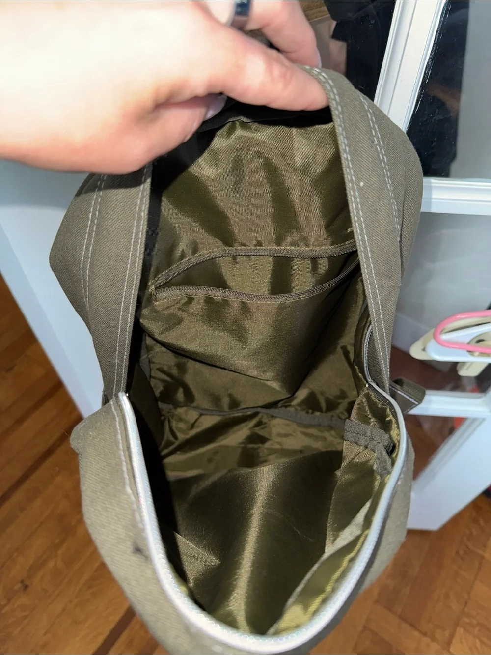 PacSun Olive Canvas Backpack